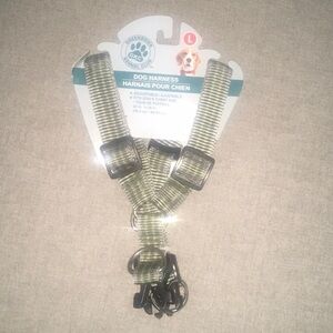 Dog Harness size Large adjustable fits dog’s chest size 20” to 26” says …